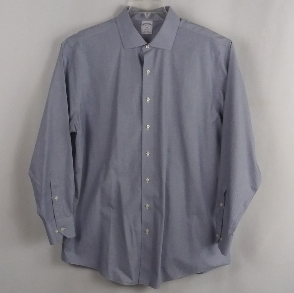 Brooks Brothers button up blue shirt men size 18.